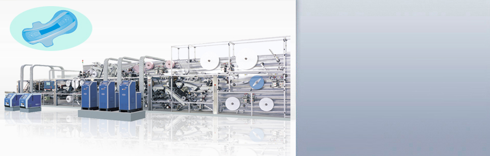 Линия Для Производства Женских Гигиенических Прокладок С Полу-сервоприводом